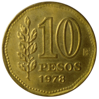 Moneda Argentina 10 Pesos 1978 - Numisfila