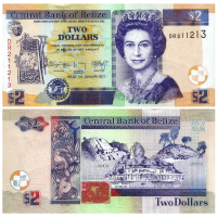 Billete Belice 2 Dólares 2017 Elizabeth II - Numisfila