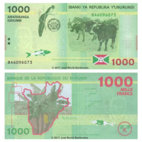 Burundi Billete Hibrido 1000 Francs 2015 - Numisfila