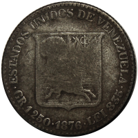 Moneda de Plata 5 Centavos 1876 A Lisa - Medio - Numisfila