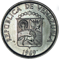 Locha Moneda 12½ Céntimos 1969 Estrella Plana y mate, Rama izquierda nervio continuo - Numisfila