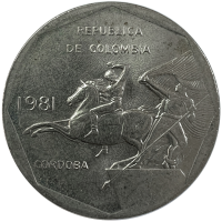 Moneda Colombia 10 Pesos 1981 - Numisfila