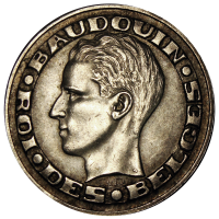 Moneda Plata Bélgica 50 Francos 1958 Baudouin  - Numisfila