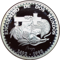 Moneda Perú Un Nuevo Sol 1991 Encuentro de Dos Mundos - Numisfila