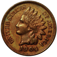 Moneda E.E.U.U. One Cent 1904 Bronce - Numisfila