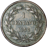 Moneda Centavo Monaguero 1852 Libertad No Heaton 30.5 mm - Numisfila