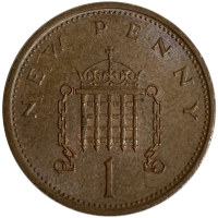 Moneda Gran Bretaña 1 New Penny 1971 - 96 - Numisfila