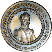 Medalla 150 Años Congreso de Angostura - Simón Bolívar 1969 - Numisfila