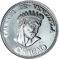 Chacao Medalla de Plata Caciques de Venezuela 9 Dineros 30 Milímetros - Numisfila