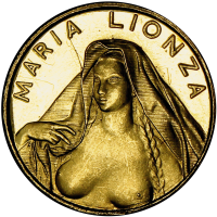 María Lionza Medalla de Oro 4 Dineros Italcambio 21 mm - 4,4 gramos - Numisfila