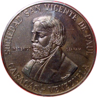 Medalla de Bronce Sociedad San Vicente de Paul 1492-1992 En Estuche - Numisfila