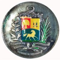 Escudo de Venezuela Medalla de Plata Pura Esmaltada - Numisfila