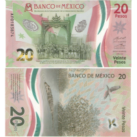 Billete Plástico Mexico 20 Pesos 2021 Conmemorativo - Numisfila