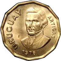 Moneda Uruguay 1 Nuevo Peso 1976 - Numisfila
