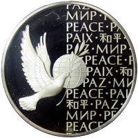 Naciones Unidas Medalla Oficial en Plata Por la Paz 1973 - Numisfila