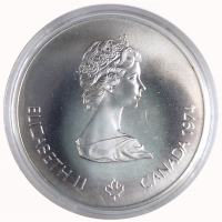 Moneda de Plata Canadá 5 Dolares 1974 Canotaje - Juegos Olímpicos Montreal - Numisfila