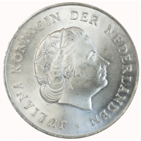 Moneda de Plata Antillas Holandesas 2 ½ Gulden 1964 Juliana - Numisfila