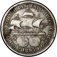 Moneda de Plata E.E.U.U. ½ Dólar 1893 Exposicion Mundial Colombina - Numisfila