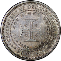 Portugal Moneda de Plata 200 Reis 1898 Descubrimiento de la India - Numisfila