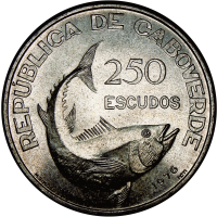 Cabo Verde Moneda 250 Escudos 1976 Independencia - Numisfila