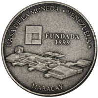Moneda Plata 6000 Bolívares 2001 Maracay con Estuche y Certificado - Numisfila
