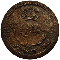 Moneda de Cobre Caracas ¼ Real 1817 Fecha Pequeña - Numisfila