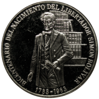 Moneda 100 Bolívares 1983 Bicentenario Simón Bolívar - Numisfila