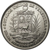  Moneda de Plata 2 Bolívares 1945 - Numisfila