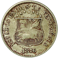 Moneda 2 ½ Centavos 1876 - 1ra Locha - Numisfila