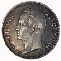 Medio Moneda de Plata 25 Céntimos 1894 - ¼ de Bolívar - Numisfila