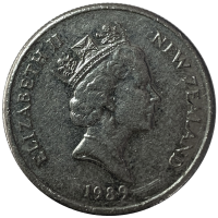 Moneda Nueva Zelanda 5 Cents 1989 - Numisfila