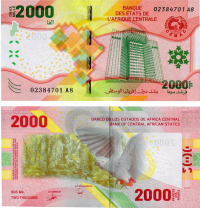 Billete Hibrido Estados de Africa Central 2.000 Francs 2020 - Numisfila