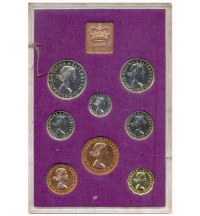Set 8 Monedas Reino Unido 1970 Reina Isabel II Estuche Original - Numisfila