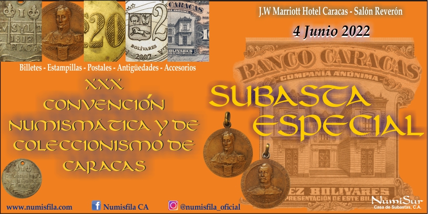 XXI Subasta Especial Numismática de Caracas - 4 Junio 2022 | Numisfila
