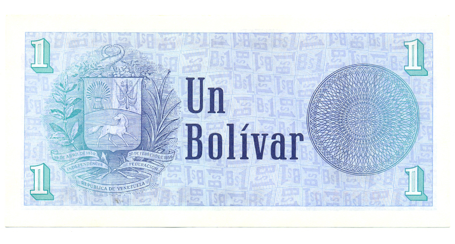 Billete 1 Bolívar - Tinoquito 1989 Serial X8  - Numisfila