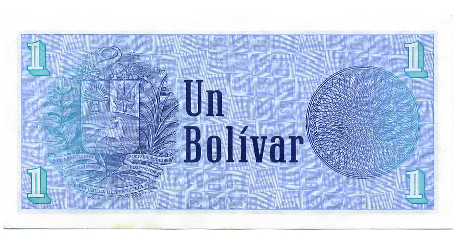 Billete 1 Bolívar 1989 Serie D8 Tinoquito   - Numisfila