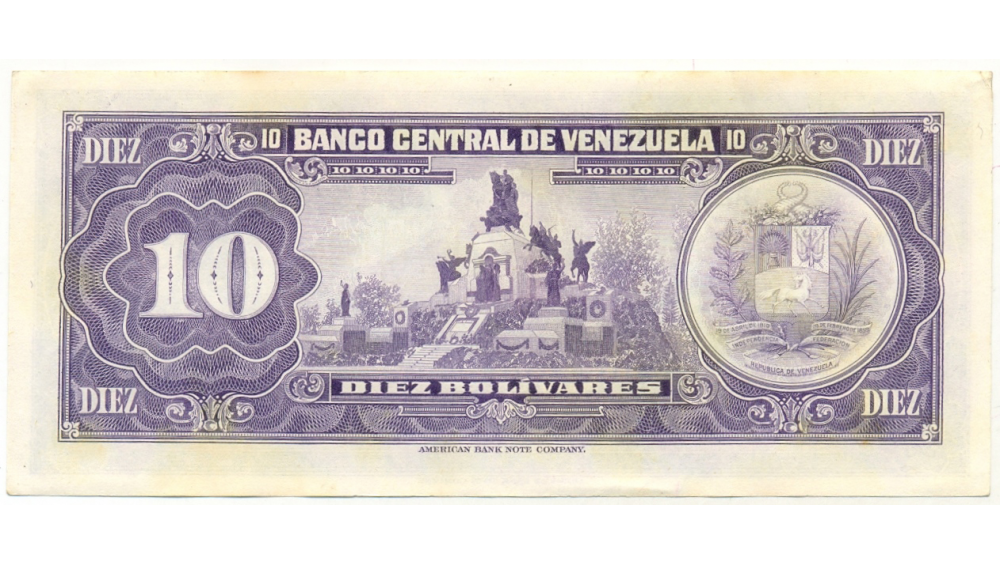 Billete 10 Bolivares 1977  Serial A8  - Numisfila