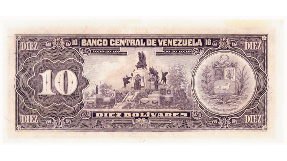 Billetes 10 Bolívares 1986 Serial D8  - Numisfila