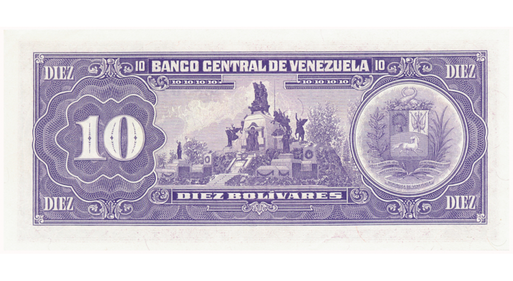 Billete 10 Bolívares 1990 Serial J8   - Numisfila