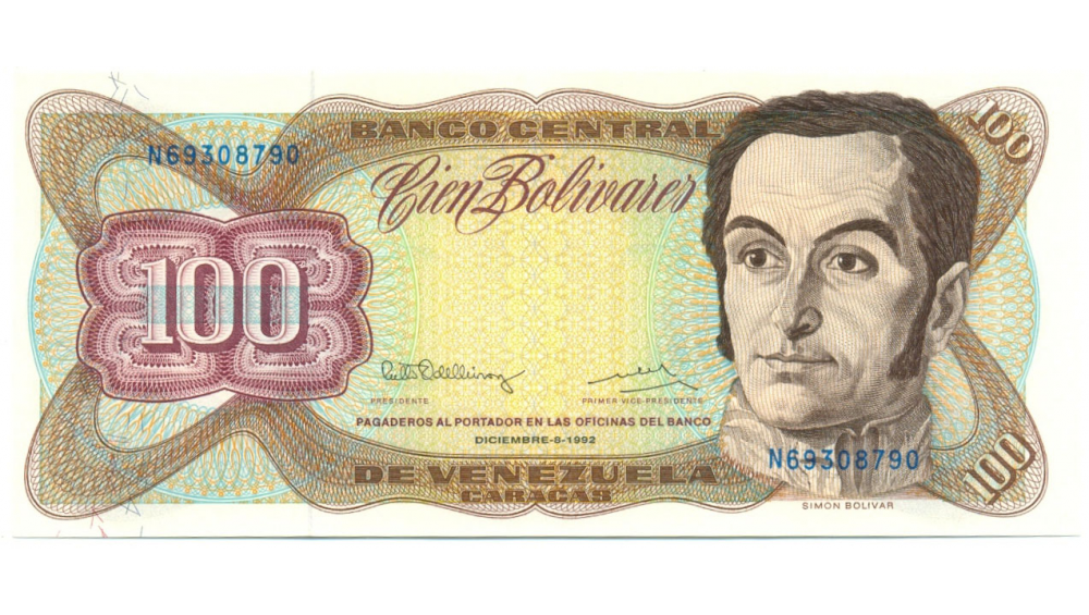 Billete 100 Bolívares Diciembre 1992 Serial N8 - Numisfila