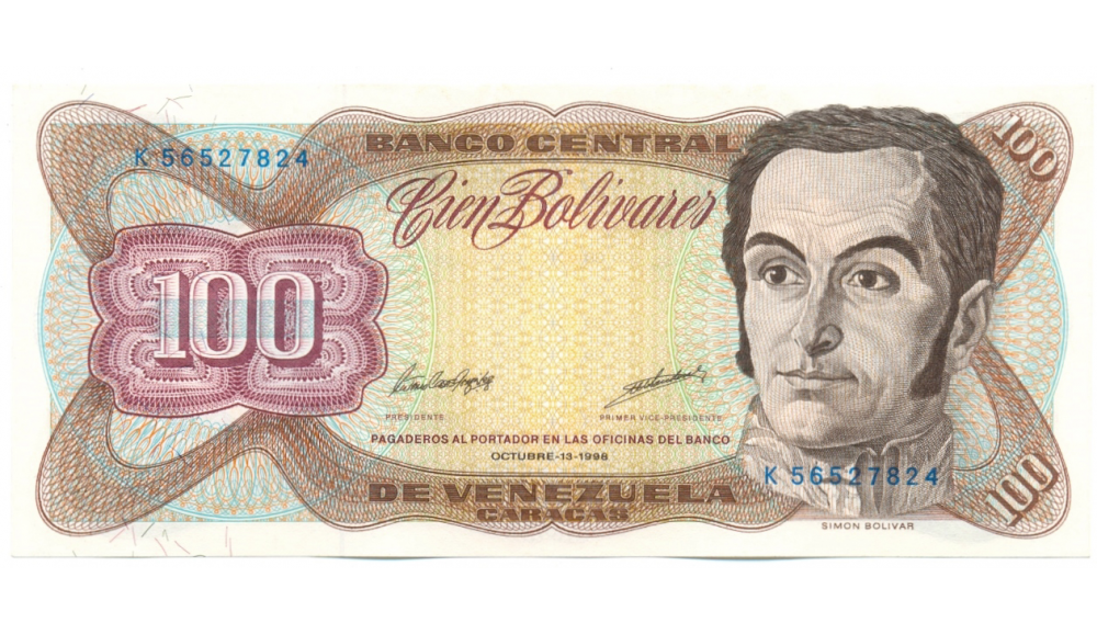 Billete 100 Bolívares Octubre 1998 K8  - Numisfila