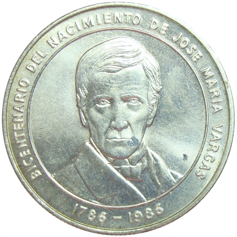 100 Bolívares, año 1986 Bicentenario del Nacimiento de José María Vargas  - Numisfila