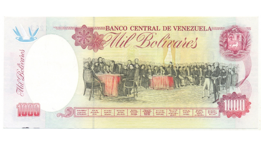 Billete 1000 Bolivares Agosto 1998 Serial P9  - Numisfila