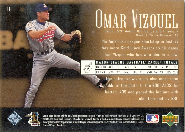 Barajita Omar Vizquel Upper 2002  # 11  - Numisfila