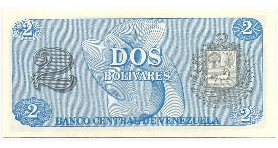 Billete 2 Bolívar 1989 Serial AA7 - Tinoquito   - Numisfila