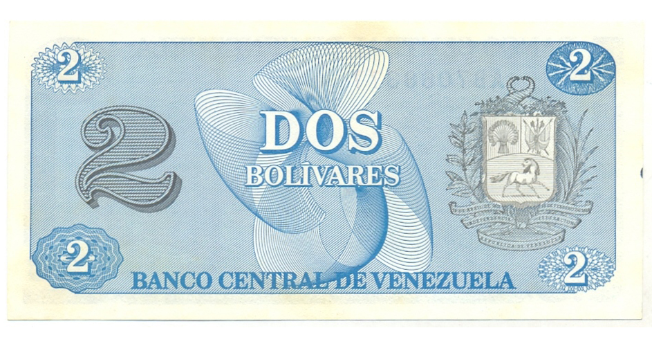 Billete 2 Bolívares - Tinoquito 1989 Serial AB7  - Numisfila