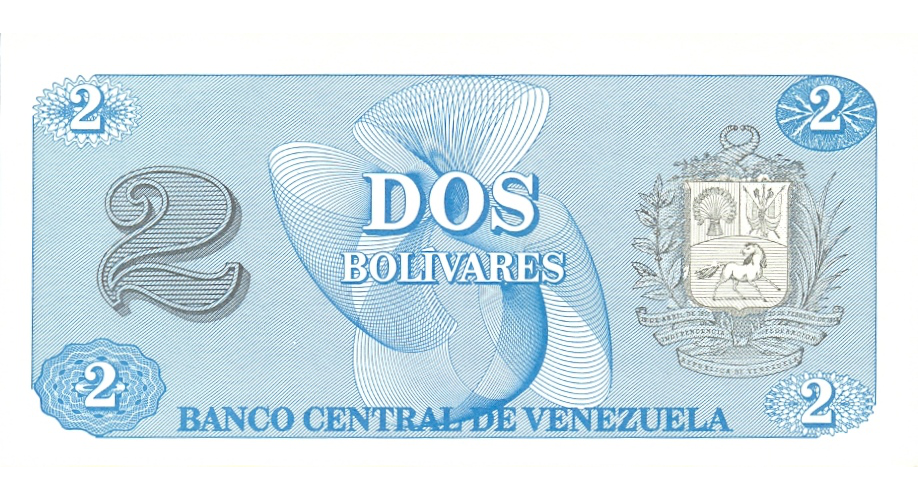Billete 2 Bolívares 1989 Serie AH7 - Tinoquito   - Numisfila