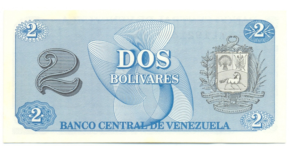 Billete 2 Bolívares - Tinoquito 1989  Serial AL7  - Numisfila