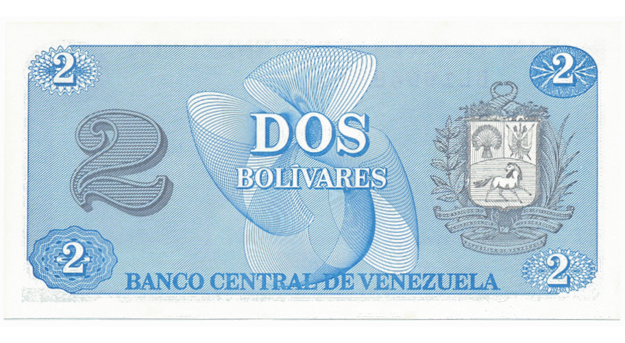 Billete 2 Bolívares 1989 Serial BL Tinoquito   - Numisfila