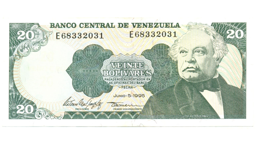 Billete 20 Bolívares 1995 E8  - Numisfila